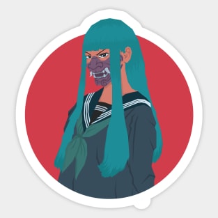 Samurai School Girl Sticker